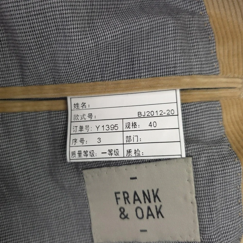 Frank & Oak Tan Corduroy Blazer with Navy Anchor Shirt